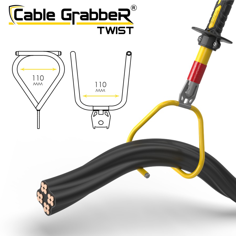 Инструмент безопасности для ручного перемещения кабелей, рукавов, труб Cable GrabbeR TWIST STCGT 150